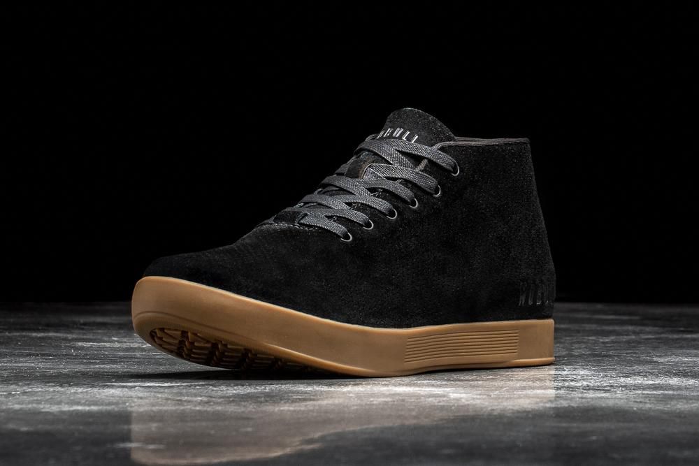 Trainers NOBULL Homme Noir - Chaussures NOBULL Gum Suede Mid,France (0952-YUQXN)